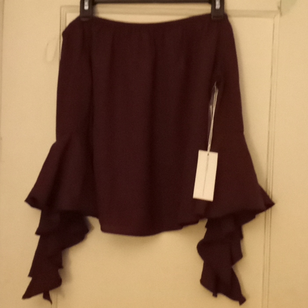 New Off-Shoulder Tier Sleeve Blouse